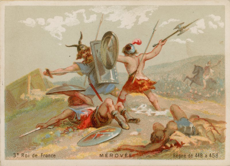 Merovee, Fransa Kralı (412-457) by French School