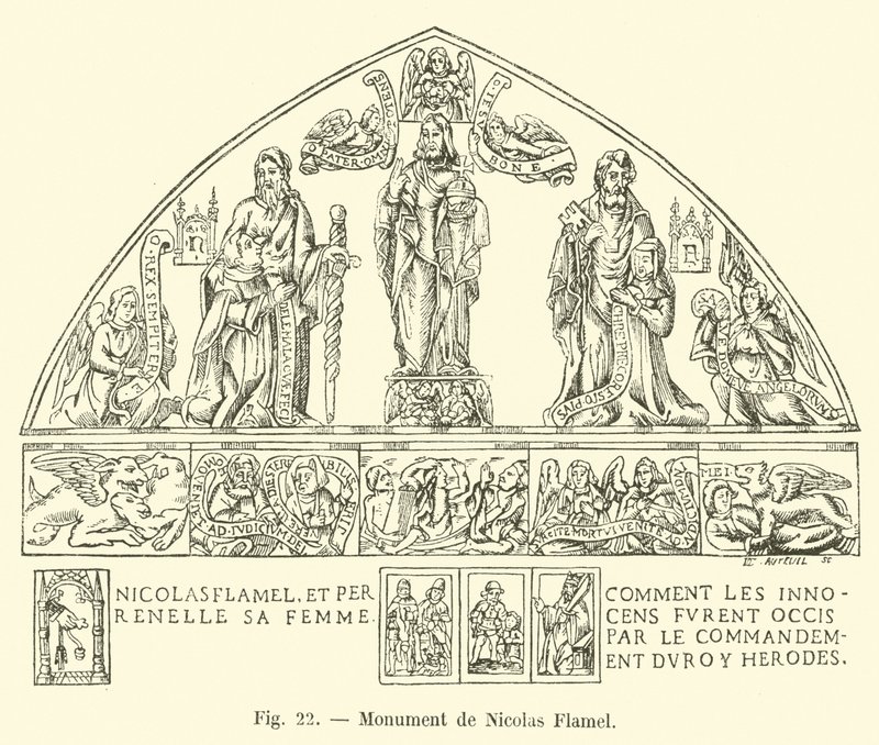 Nicolas Flamel Anıtı by French School