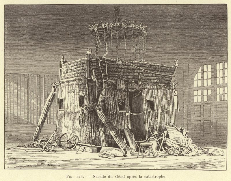 Felaketten sonra Nacelle du Geant (gravür) by French School