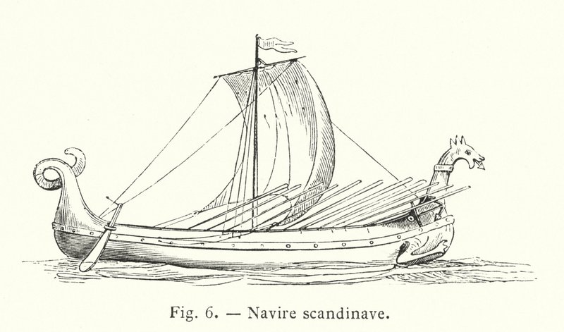 İskandinav gemisi (gravür) by French School
