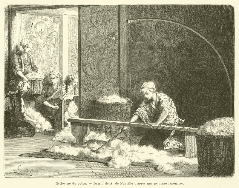 Pamuk temizleme (gravür) by French School