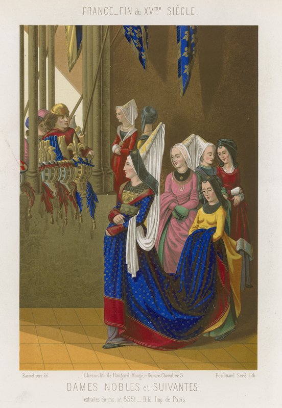 Soylu kadınlar ve talipleri by French School