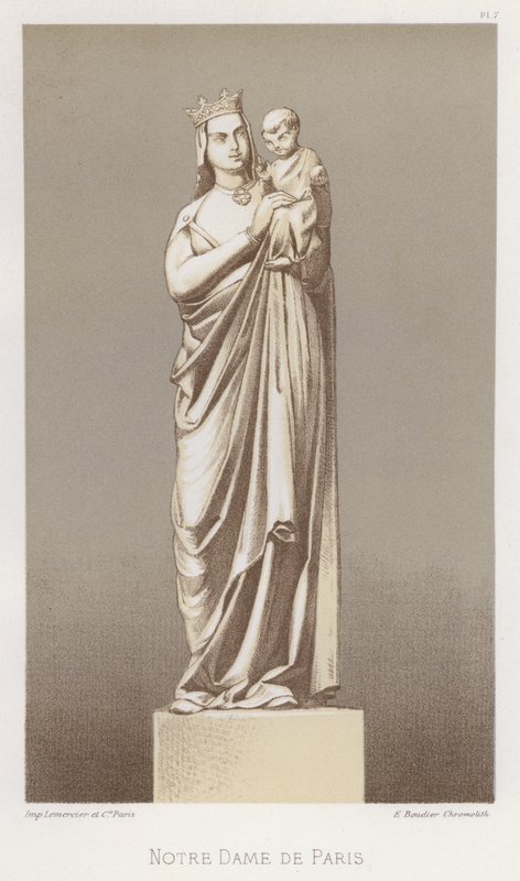 Notre Dame de Paris (renkli taş) by French School