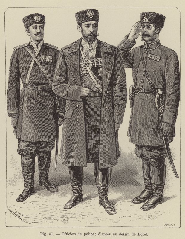 Polis memurları (gravür) by French School
