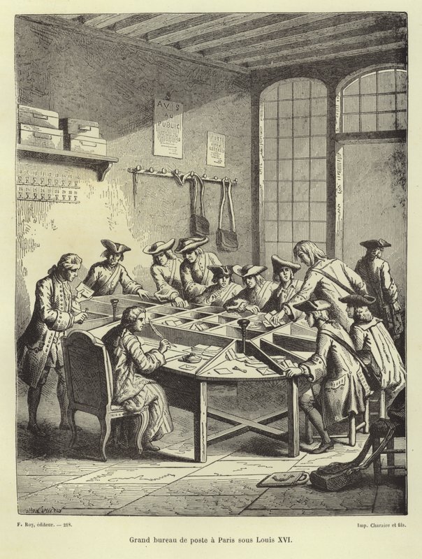 Louis XVI altında Paris postane by French School