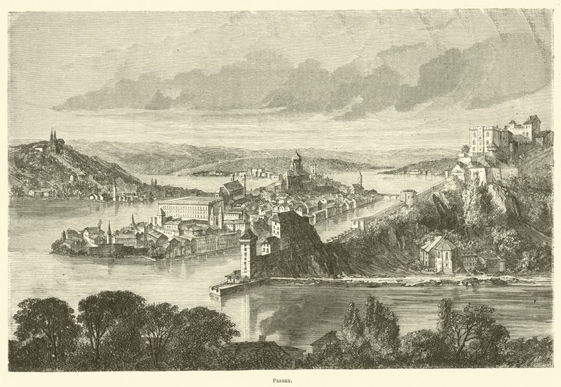 Passau (gravür) by French School