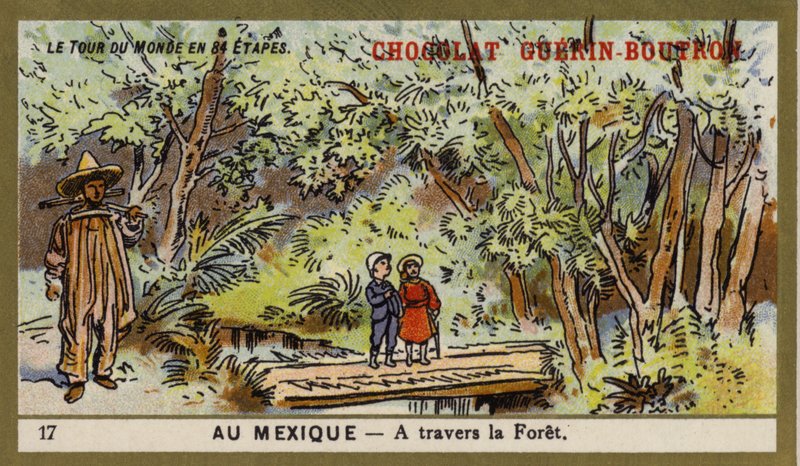 Bir ormandan geçerken, Meksika (chromolitho) by French School