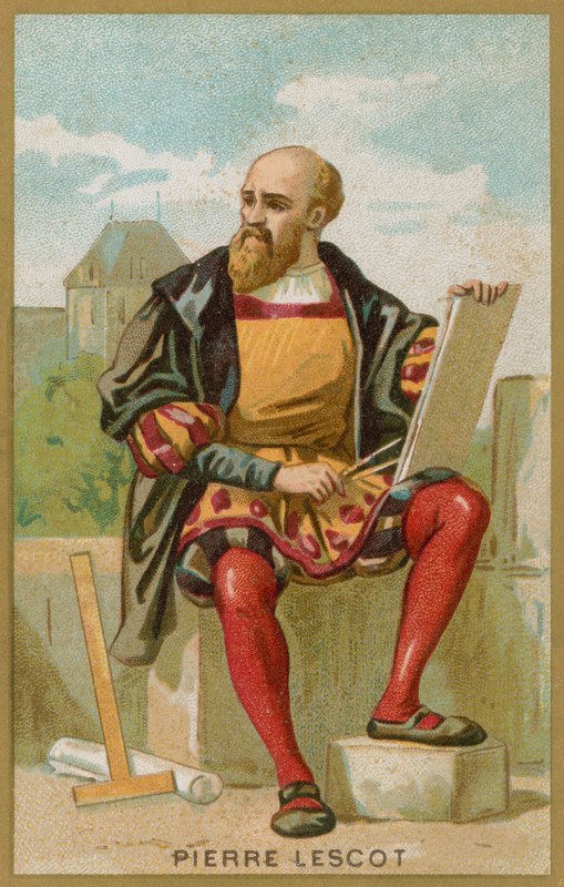 Pierre Lescot (kromolitho) by French School