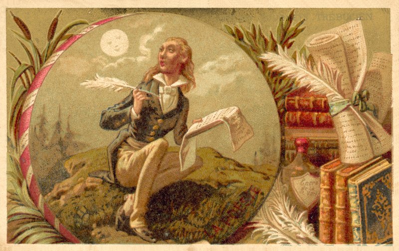 Şiir (kromolitho) by French School