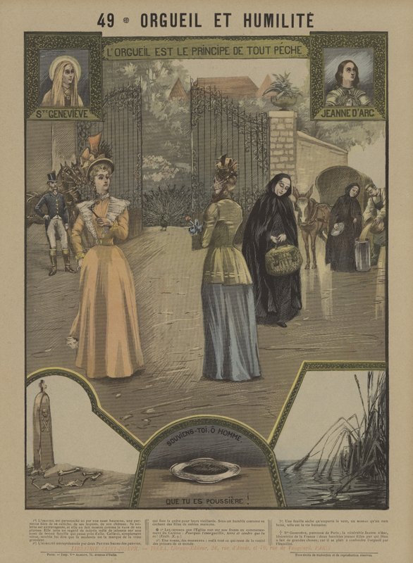 Gurur ve alçakgönüllülük (renkli taş) by French School