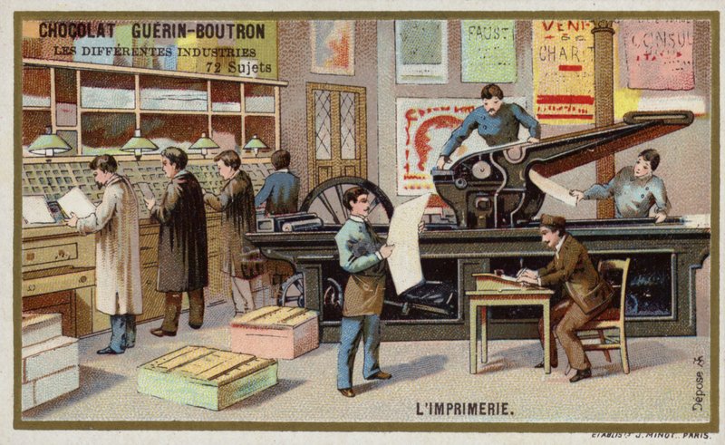 Baskı işleri (kromolitho) by French School