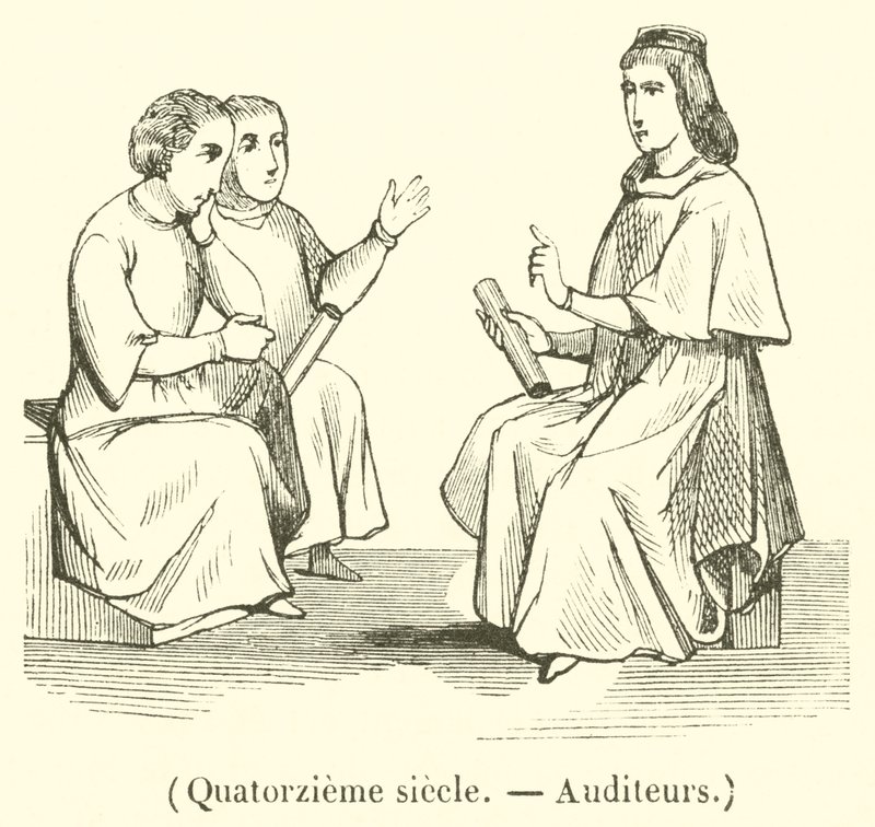 On dördüncü yüzyıl, Denetçiler (gravür) by French School