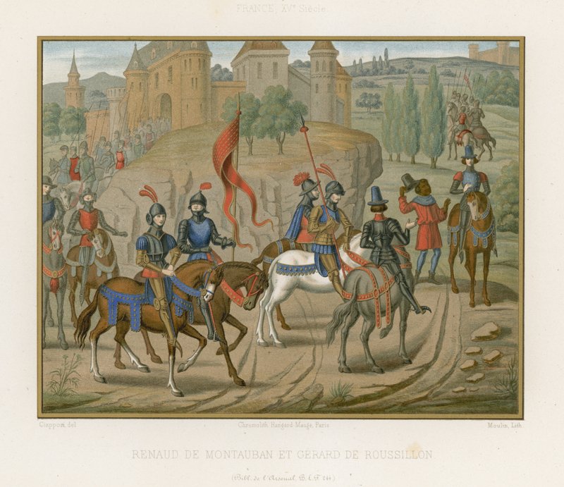 Renaud de Montauban ve Girart de Roussillon by French School