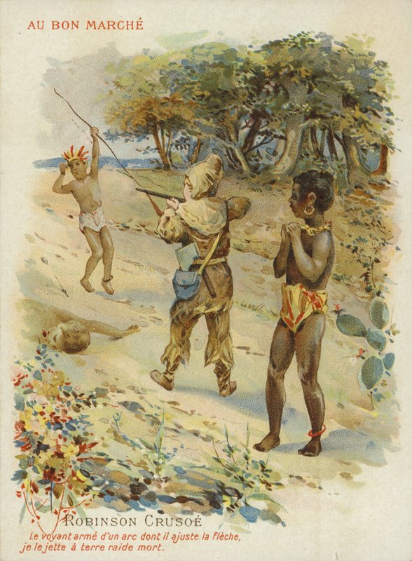 Robinson Crusoe ile Cuma by French School