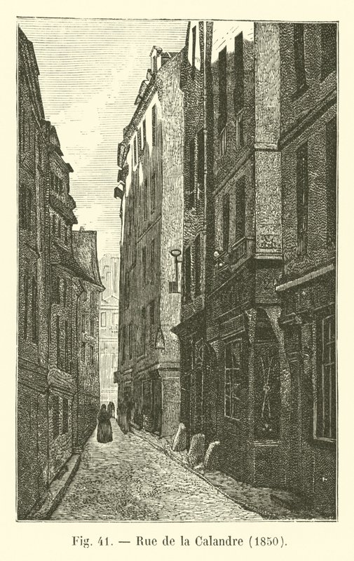 Rue de la Calandre, 1850 by French School