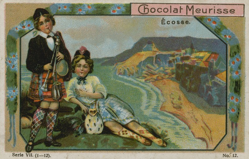 İskoçya, Chocolat Meurisse için ticaret kartı by French School