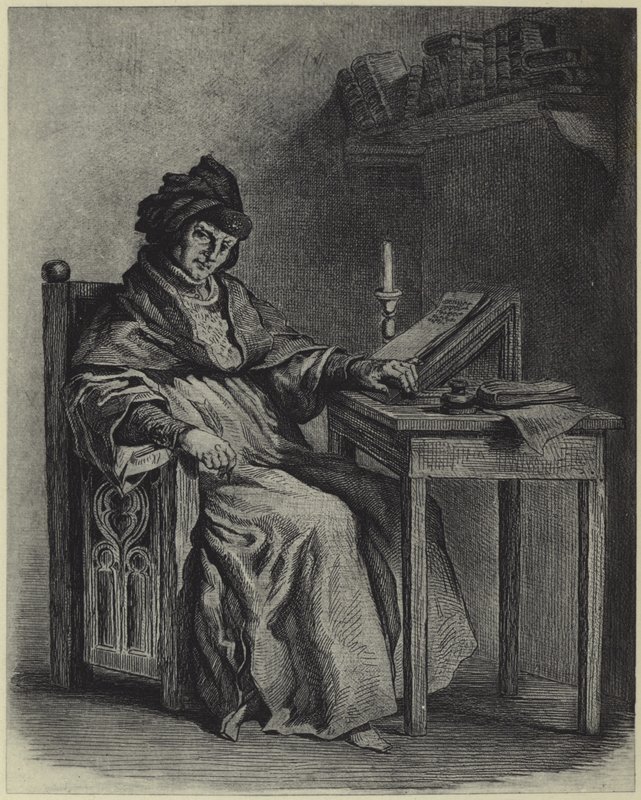 Sir John Froissart (fotogravür) by French School