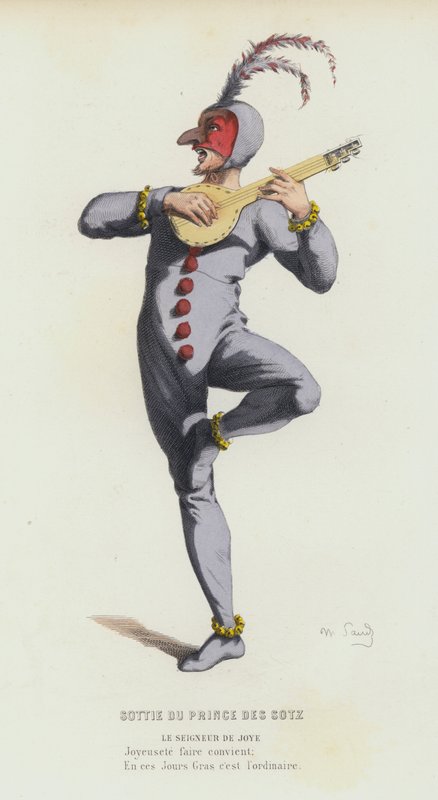 Sottie Du Prince Des Sotz (renkli gravür) by French School