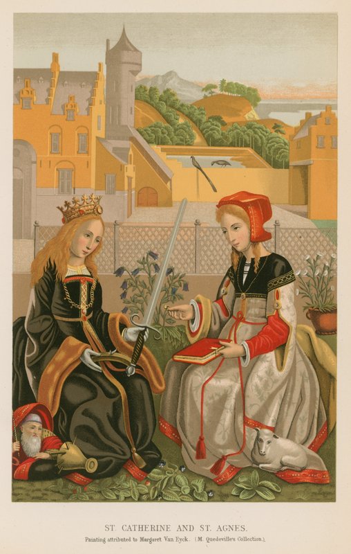 Aziz Catherine ve Aziz Agnes by French School