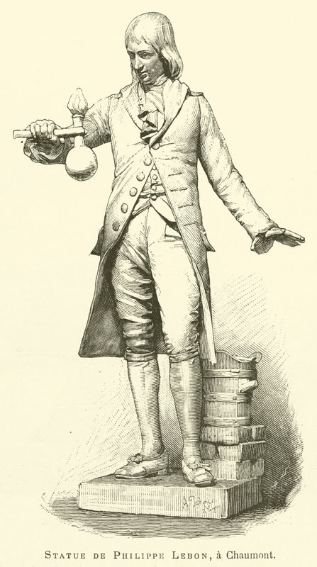 Chaumont'taki Philippe Lebon heykeli (gravür) by French School