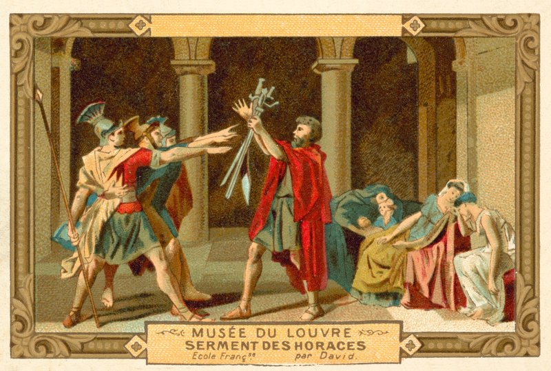 Horatii'nin Yemini (chromolitho) by French School