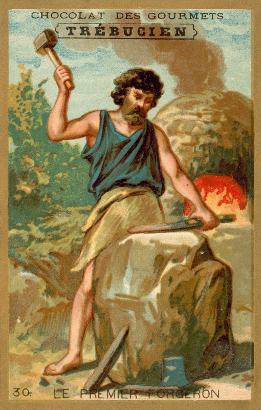 İlk demirci (chromolitho) by French School