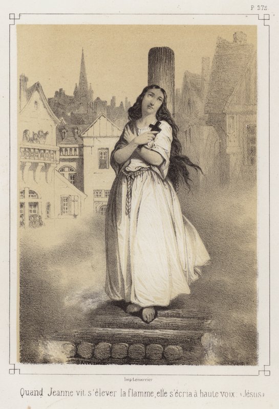 Joan of Arc'ın şehitliği (lito) by French School
