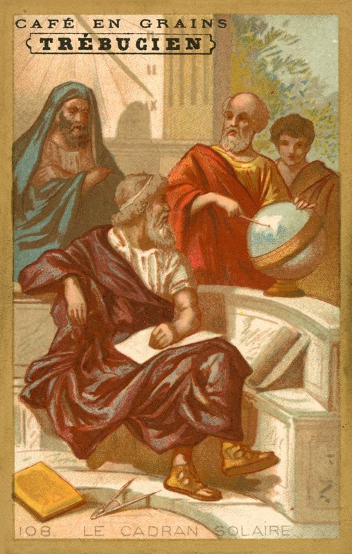 Güneş saati (chromolitho) by French School