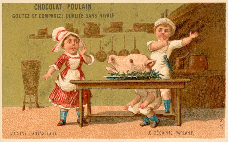 Konuşan kafa (chromolitho) by French School