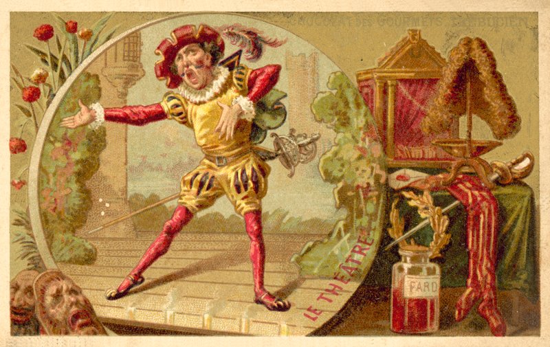 Tiyatro (kromolitho) by French School