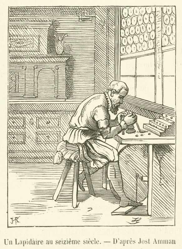 Onaltıncı Yüzyılda Bir Lapidary (gravür) by French School