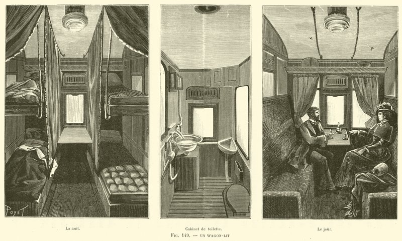 Un Wagon-Lit (gravür) by French School