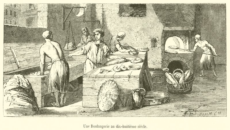 On sekizinci yüzyılda bir fırın by French School