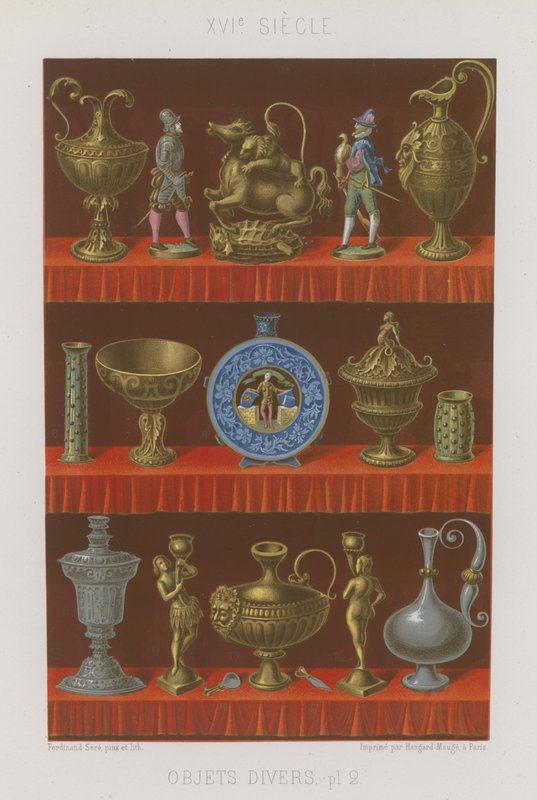 16. yüzyılın çeşitli nesneleri by French School