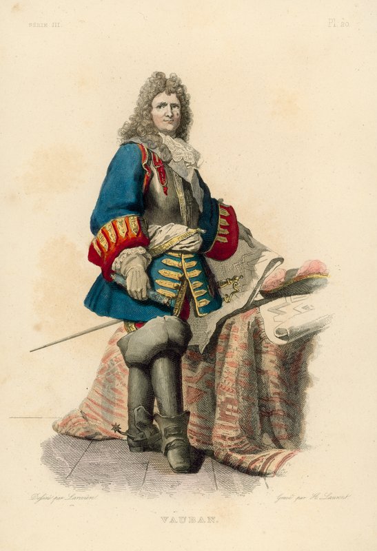 Vauban (renkli gravür) by French School