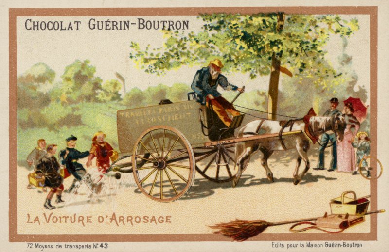 Su arabası (kromolitho) by French School