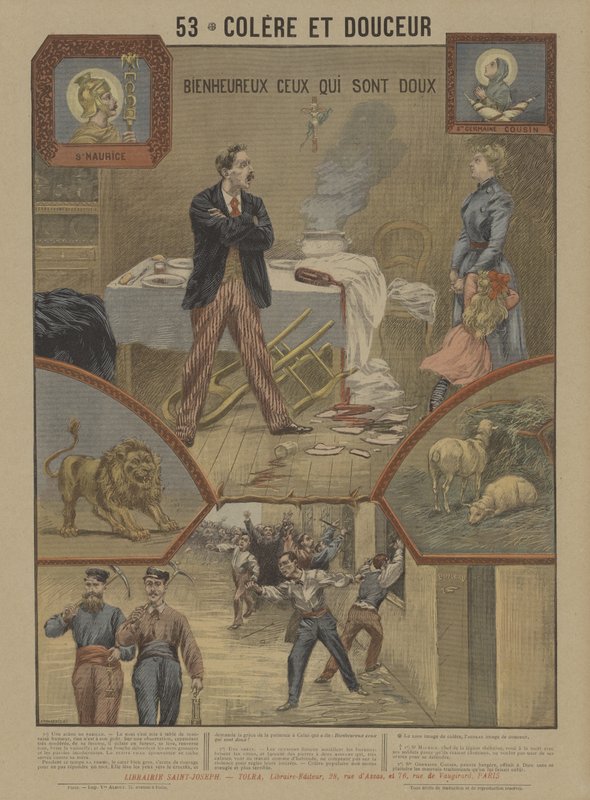 Gazap ve sabır (renkli taş) by French School