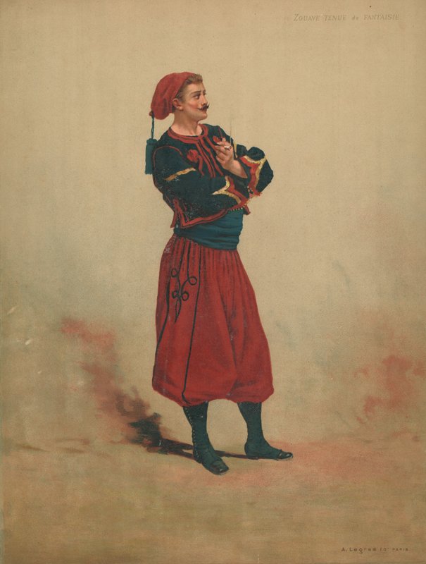 Zouave süslü elbise by French School