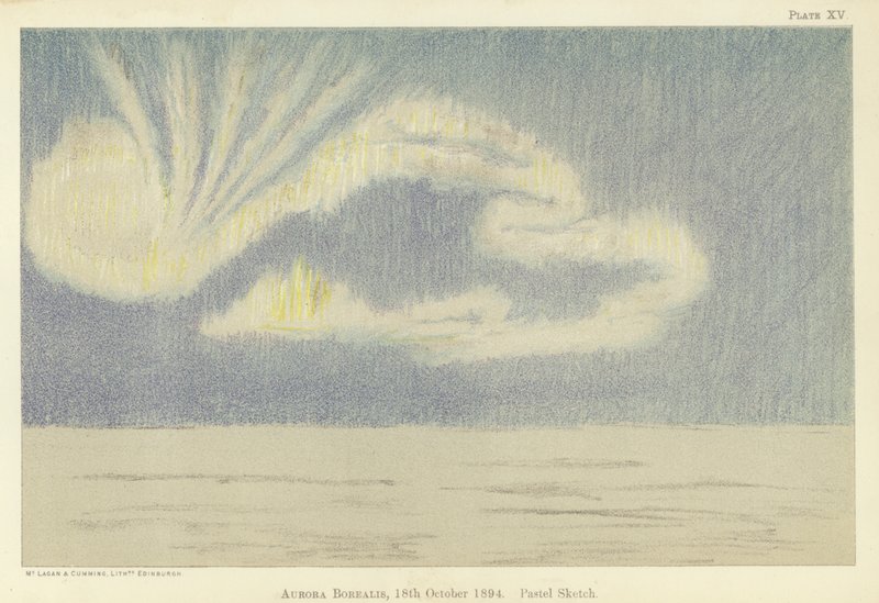 Aurora borealis by Fridtjof Nansen
