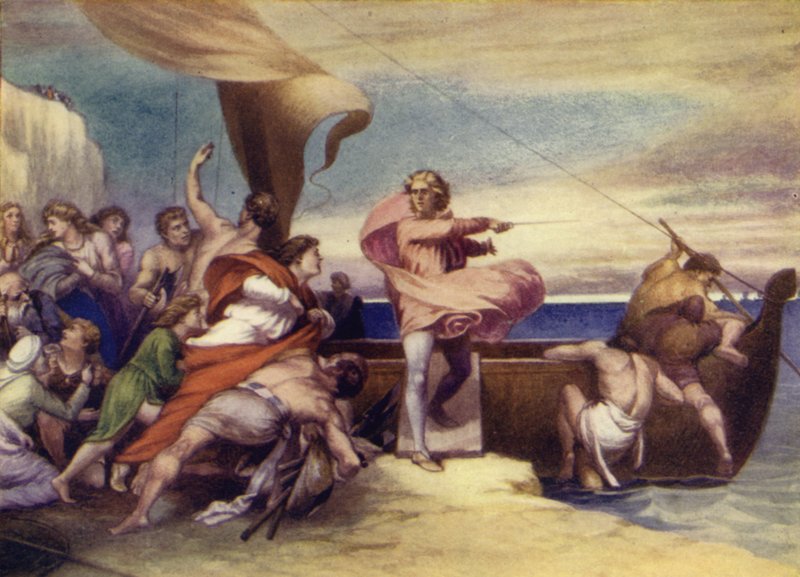 Alfred inciting the Saxons to resist the Danes  by George Frederick Watts