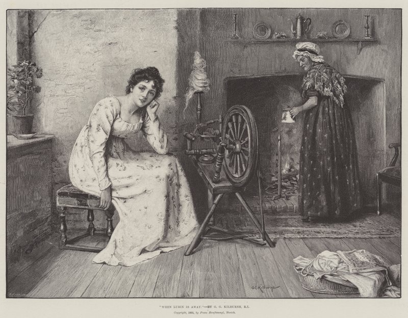 When Lubin is Away  by George Goodwin Kilburne