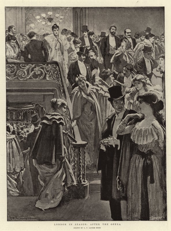 ಒಪೇರಾ ಟರ್ಕ್ ನಂತರ ಋತುವಿನಲ್ಲಿ ಲಂಡನ್ by George Percy Jacomb Hood