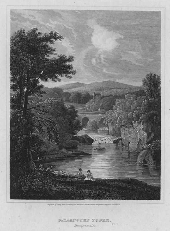 Gillknocky Kulesi, Dumfrieshire (gravür) by George (after) Arnald