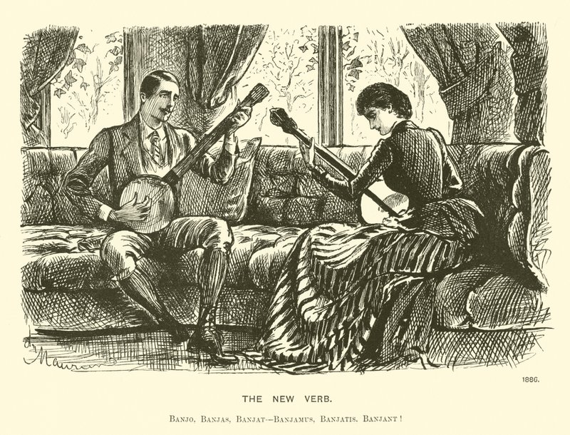 Yeni fiil (gravür) by George (after) Du Maurier