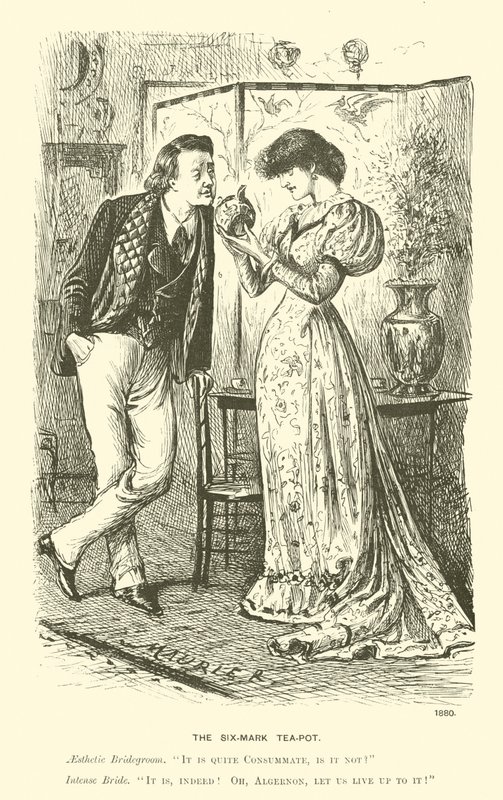 Altı işaretli çaydanlık (gravür) by George (after) Du Maurier