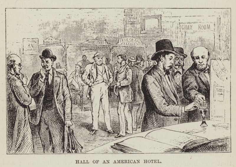 Bir Amerikan Otelinin Salonu by George Augustus Sala