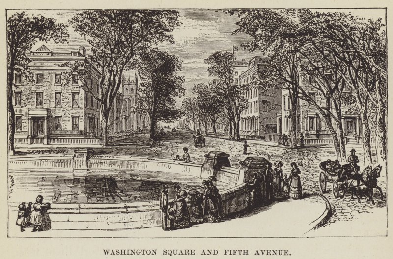 Washington Meydanı ve Beşinci Cadde by George Augustus Sala