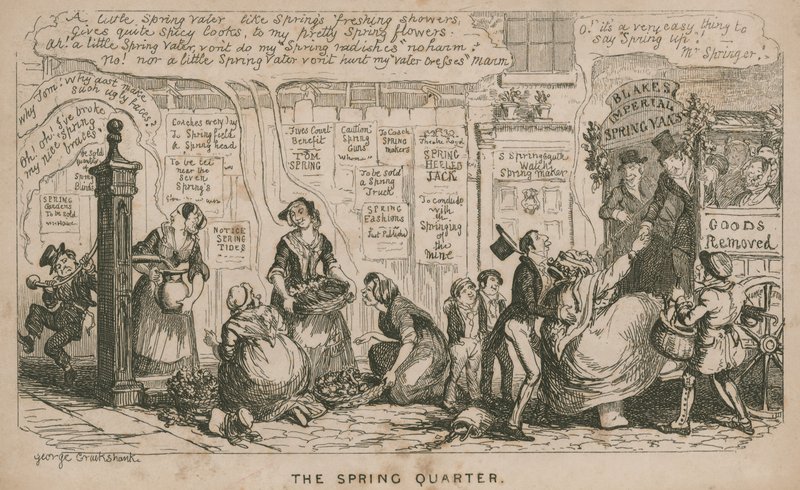 ಸ್ಪ್ರಿಂಗ್ ಕ್ವಾರ್ಟರ್; ಕಾರ್ಟೂನ್ ಟರ್ಕಿ by George Cruikshank