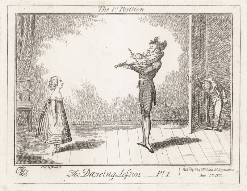Dans dersi: ilk pozisyon by George Cruikshank