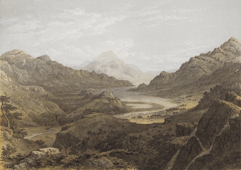 Glen Falloch (kromolito) by George Fennel after Robson